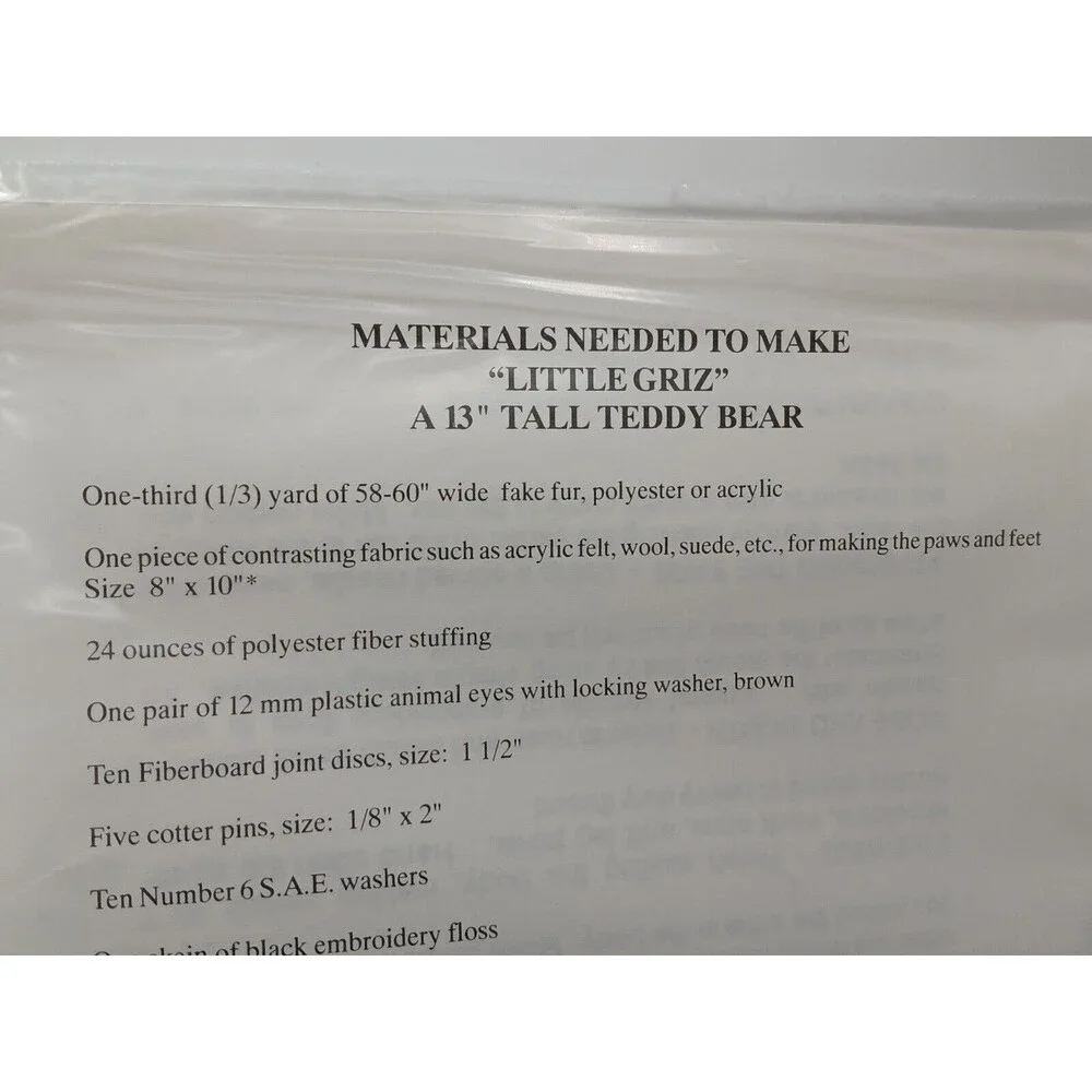 2) Dorothy L. Rowland Pattern & Instructions For Making 